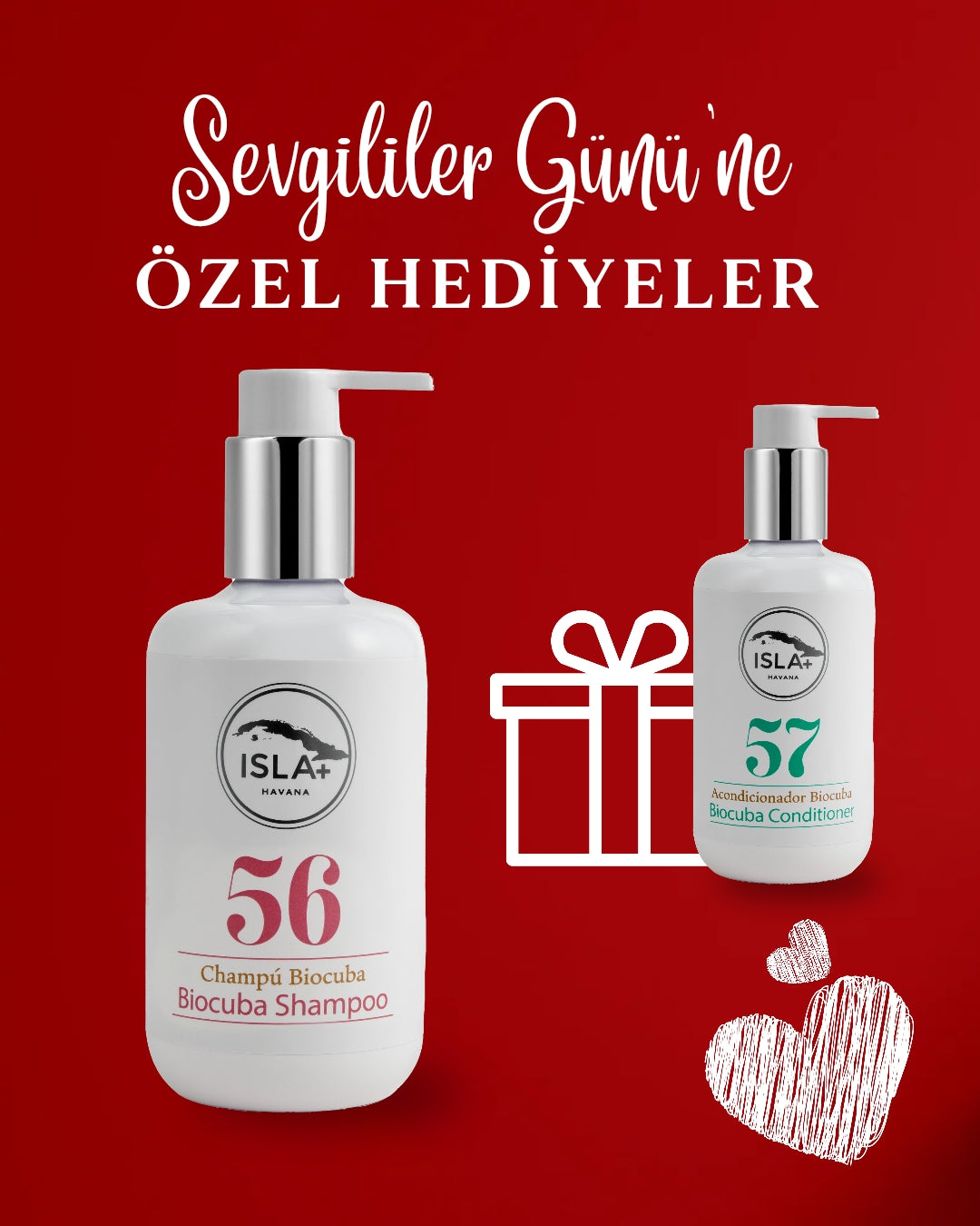 1 alana 56 Biocuba Shampoo alana 57 Biocuba Conditioner hediye