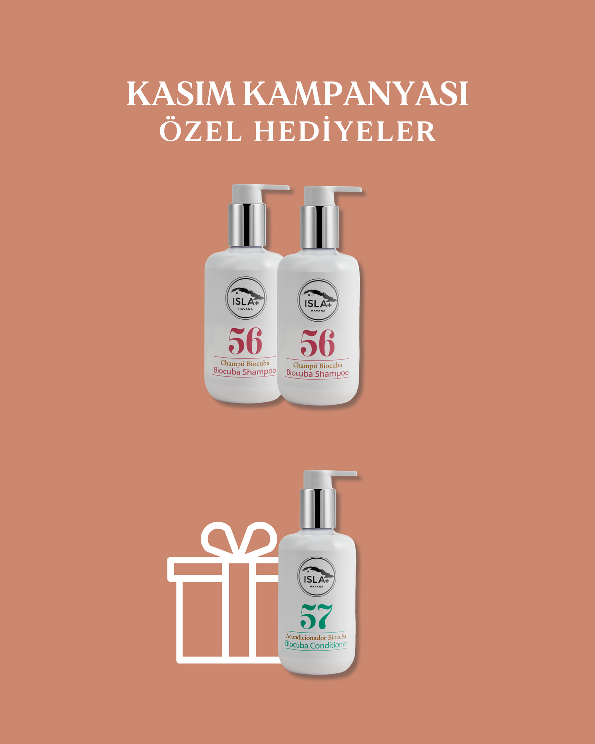 2 adet 56 Biocuba Shampoo alana 1 adet 57 Biocuba Conditioner hediye