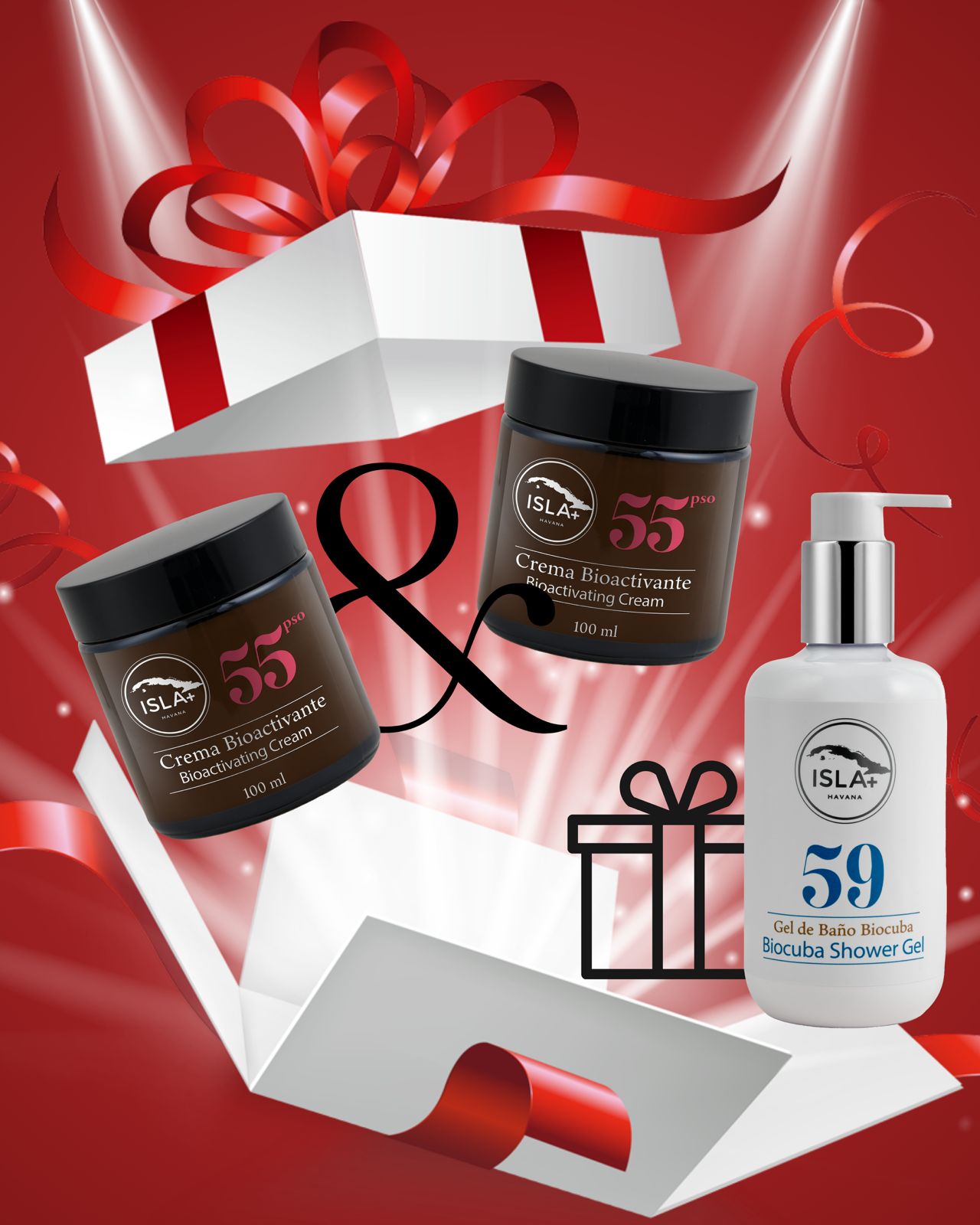 2 Adet 55pso Crema Bioactivante alana 1 adet 59 Biocuba Shower Gel hediye